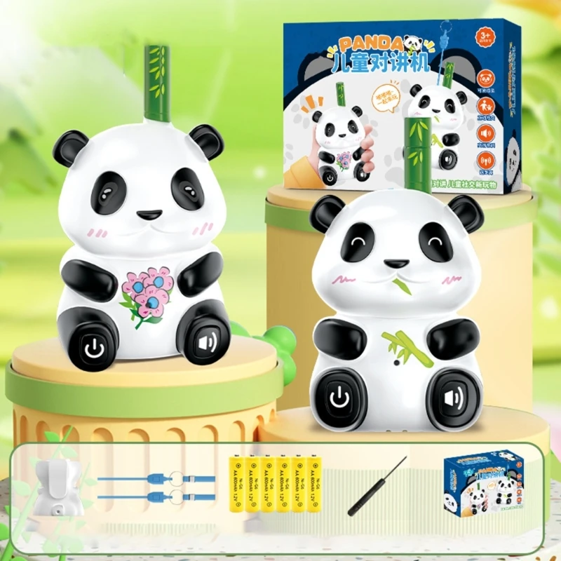 Electric Walkies Talkie Toy for Kids Cartoon Panda Intercom Gifts Electronic Toy 3