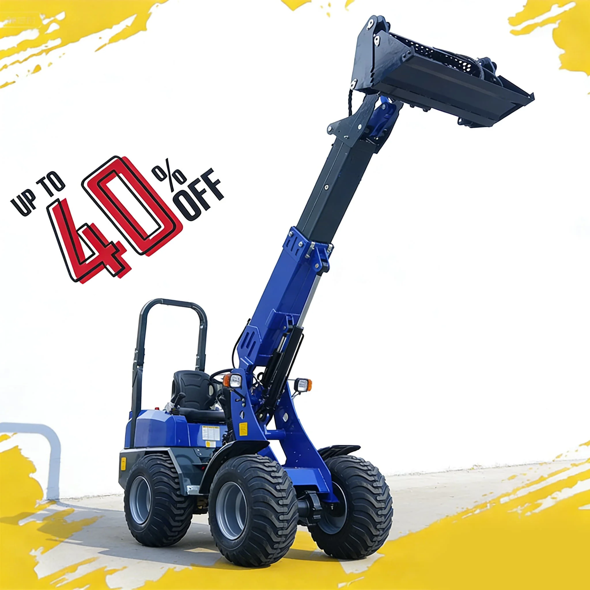 Hochleistungs-4x4-Mini-Radlader Euro 5 CE EPA Erdbewegungsmaschine Radlader Diesel-Radlader Preis nach Maß