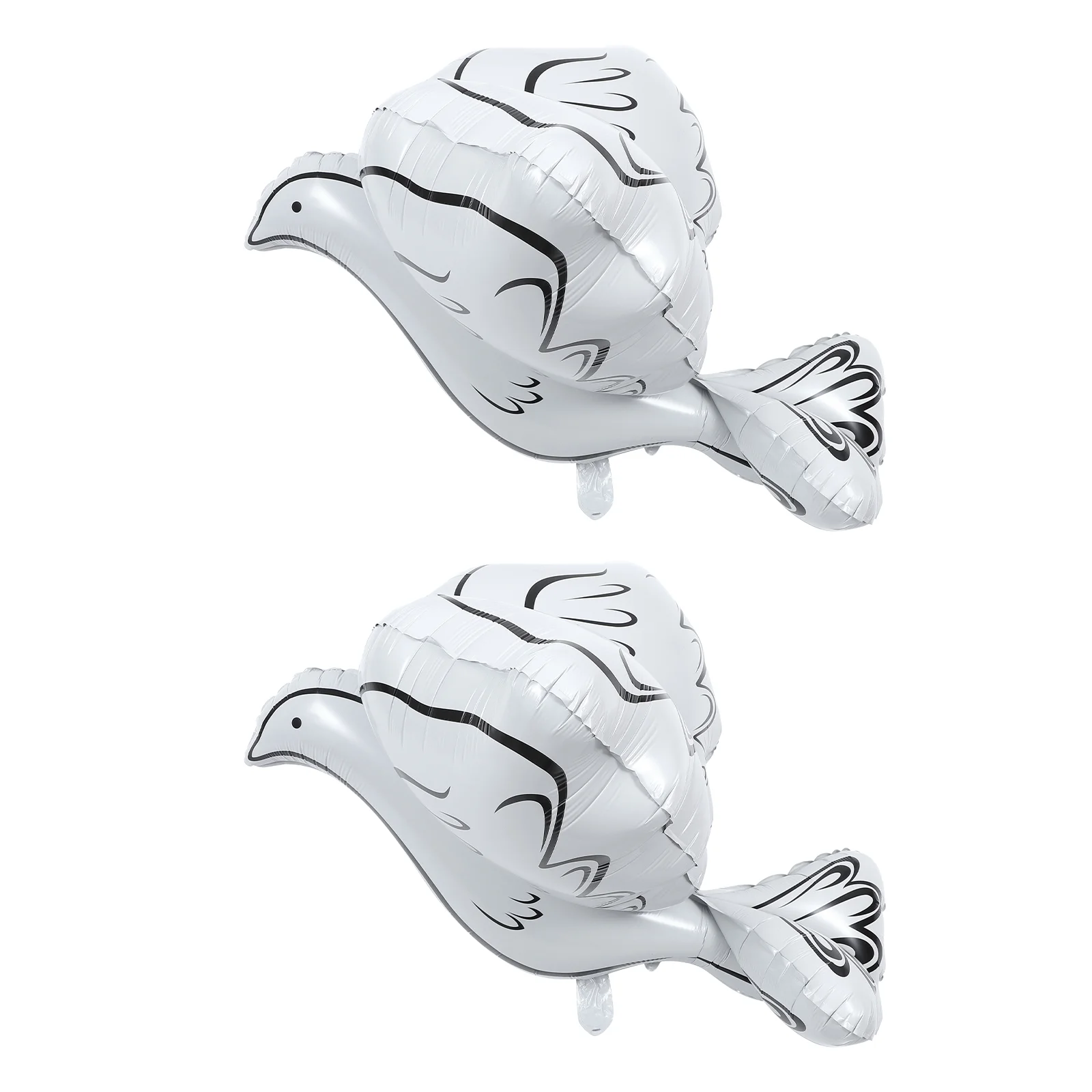

2 Pcs Pigeon Balloon Ornaments Balloons Props Where Party Layout Aluminum Foil Wedding