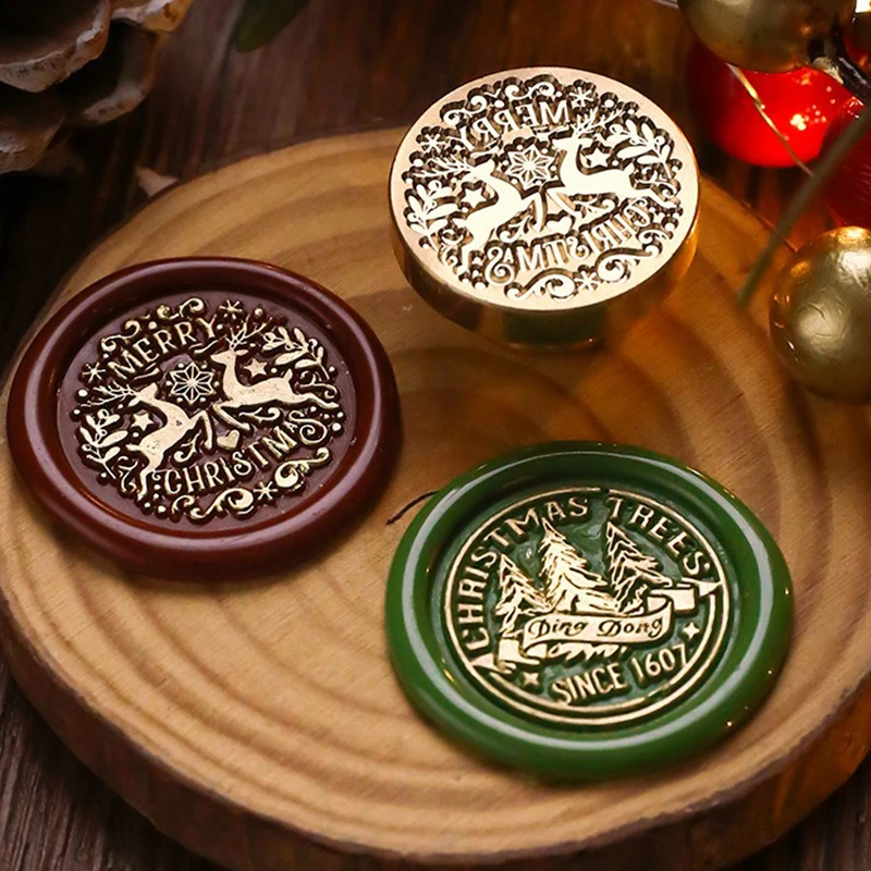 Winter christmas sealing stamps head wax seal clear stamps for scrapbooking for card making craft supplies invitation envelop
