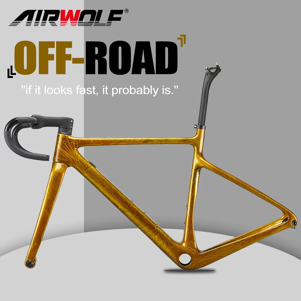 New Carbon Gravel Frame 700*40C Disc Brake A5 Gravel Bicycle Frameset 3