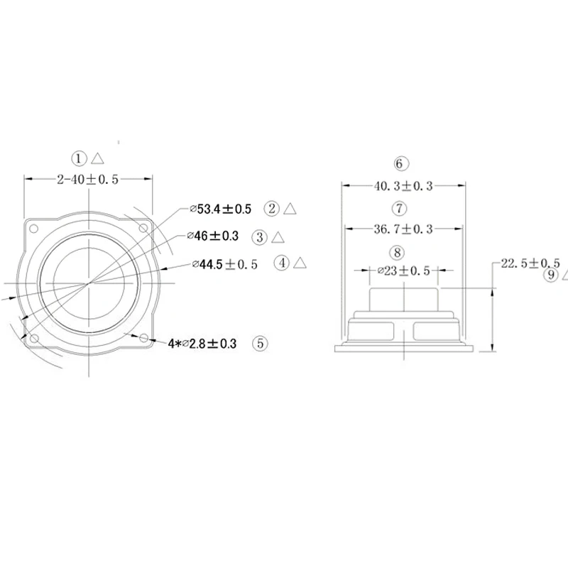 Tenghong 2pcs 43MM 4 Ohm 5W Full Range Audio Speakers Unit 7 Level Waterproof Bluetooth Loudspeaker For Home Theater Sound Music