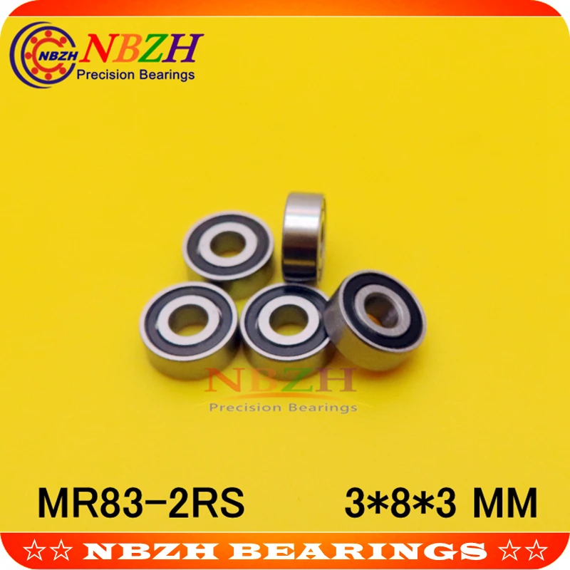 NBZH MR83RS MR83ZZ MR83-2RS SMR83ZZ ZZ RS RZ 2RZ R-830ZZY03 619/3 Deep Groove Ball Bearings 3 x 8 x 3mm High Quality