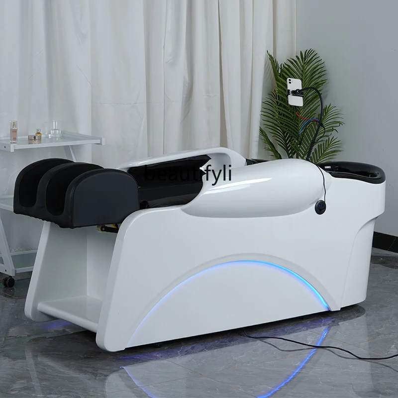 Electric Intelligent Whole Body Heating Massage Shampoo Bed Water Circulation Fumigation Barber Shop Beauty Salon whole body massage moxibustion shampoo chair constant temperature water circulation fumigation integrated head therapy bed