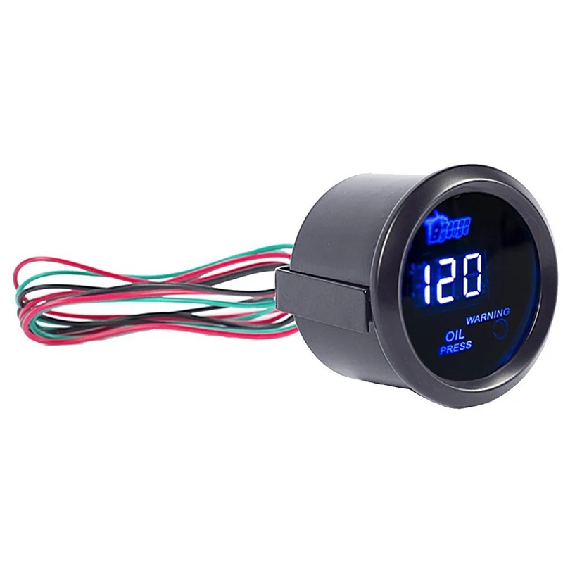 

Dragon 52mm Blue LED Light Car Racing Modification Digital Water Temperature Gauge Celsius Temp Meter With Sensor Free Shipping