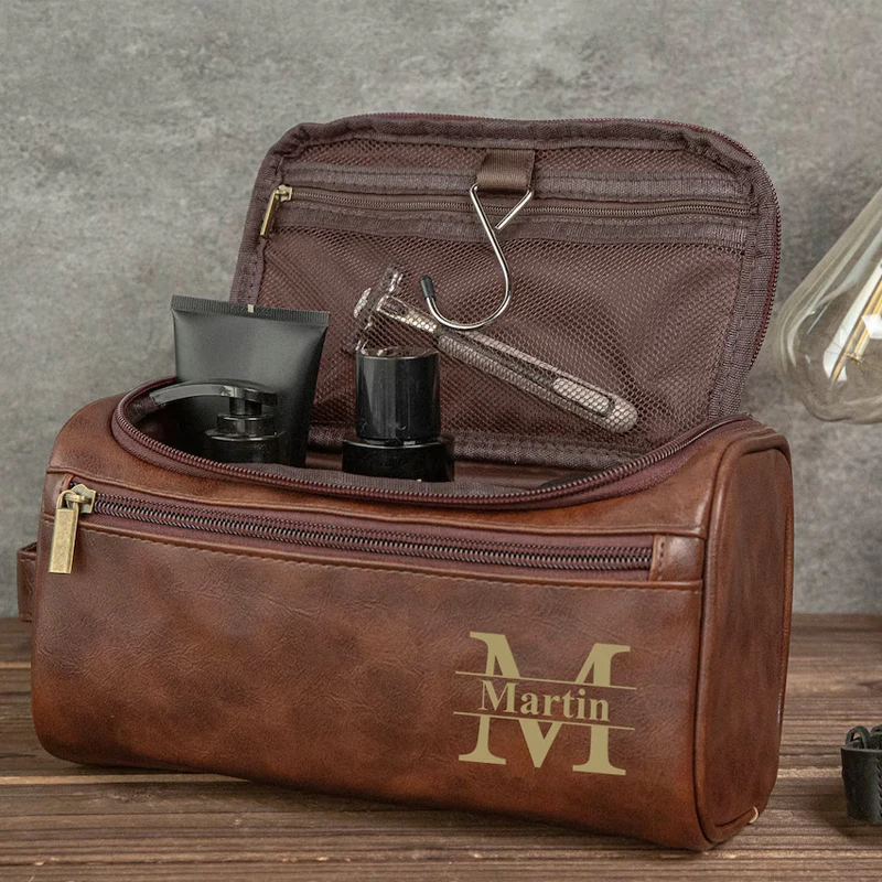 Kit De Viaje Aseo Personal Mujer Neceser De Cuero Personalizado