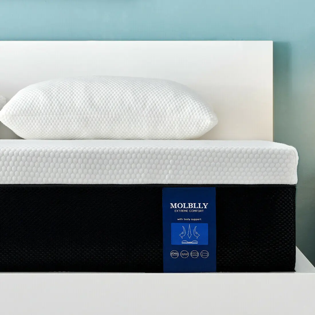 

Molblly Cool Breathable Gel Memory Foam Mattress Bedroom Sleeping 10 Inch