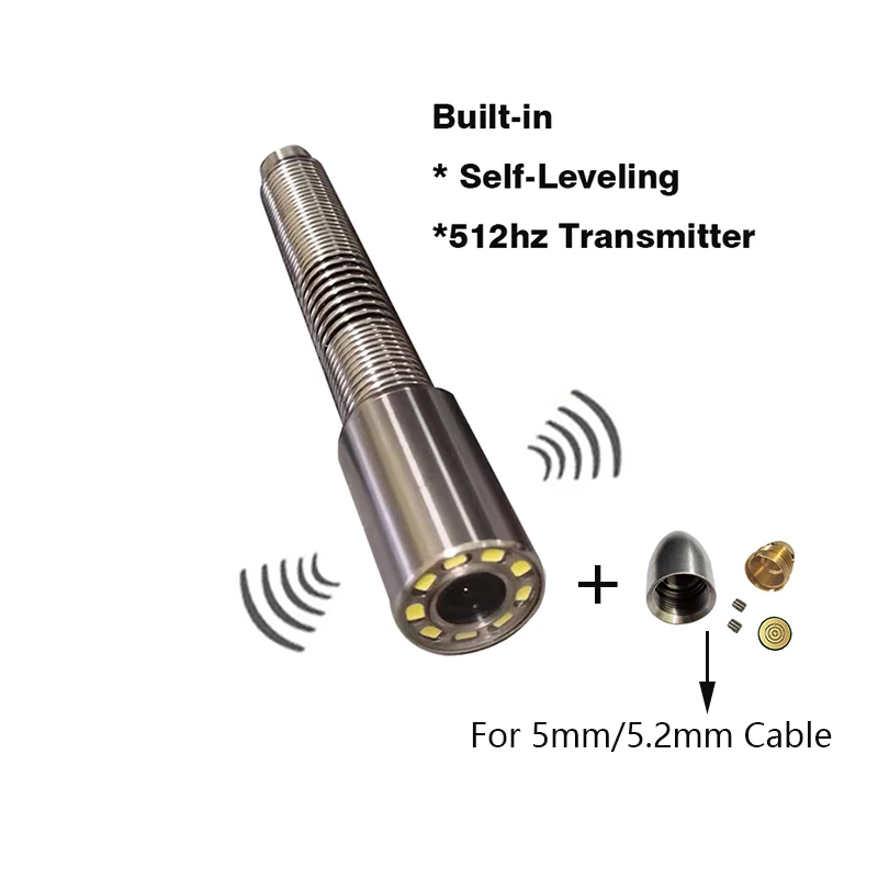512hz Transmitter Self Leveling 23mm Camera Head , Auto Self Balancing For Sewer Pipe Inspection Endoscope Camera Parts,TIMUKJ 5