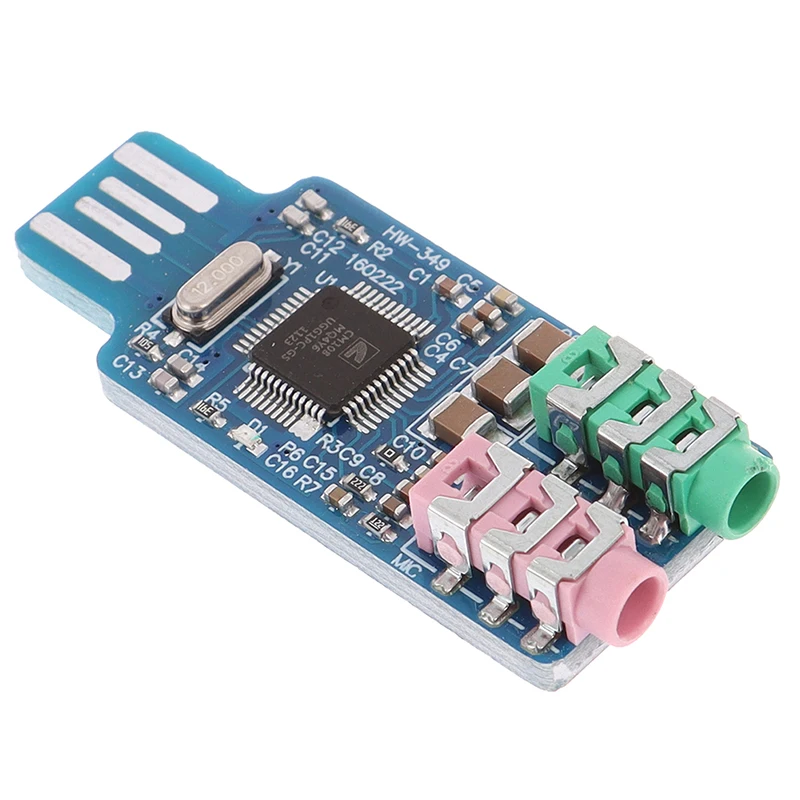 새로운 판매 CM108 USB 드라이브 무료 USB 사운드 카드 노트북 컴퓨터 외부 사운드 카드 모듈