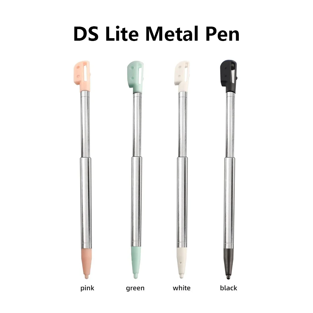 2 Pcs DS Lite Metal Stylus Retractable Replacement Stylus Compatible with Nintendo DS Lite Multiple Colors for NDSL