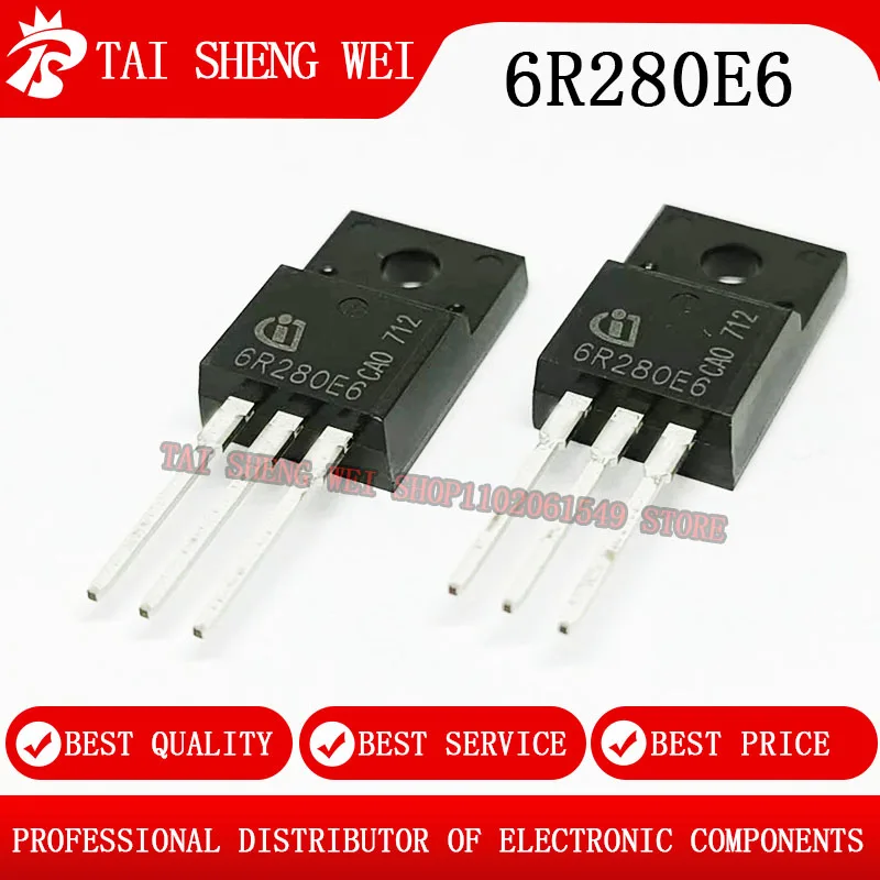 

5PCS/LOT 6R280E6 IPA60R280E6 TO-220F 650V 40A 100% New original IC IN STOCK