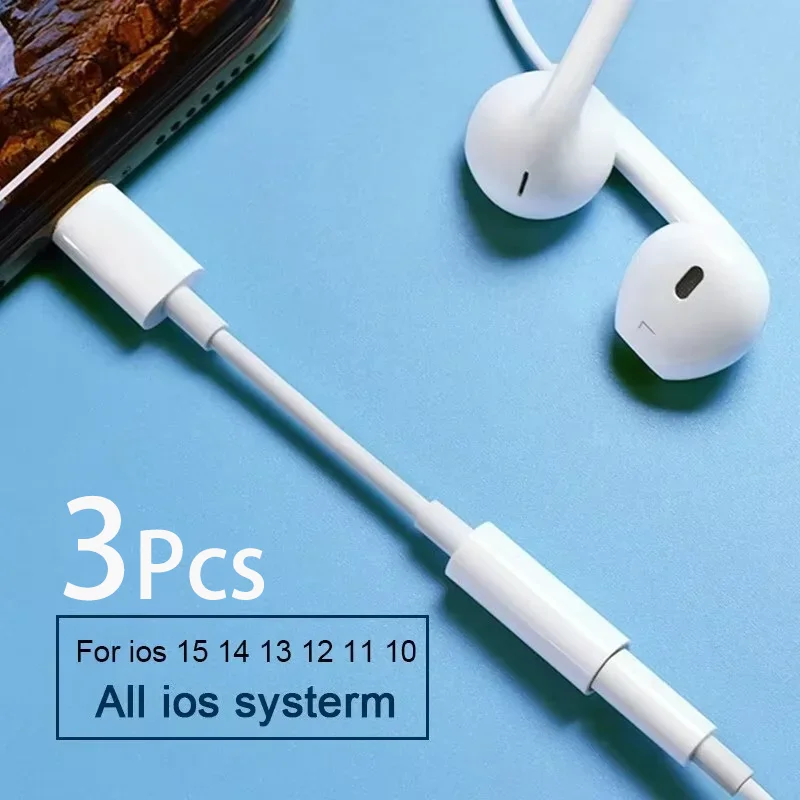 10-Pack 3.5mm Aux Jack Lightning Adapter