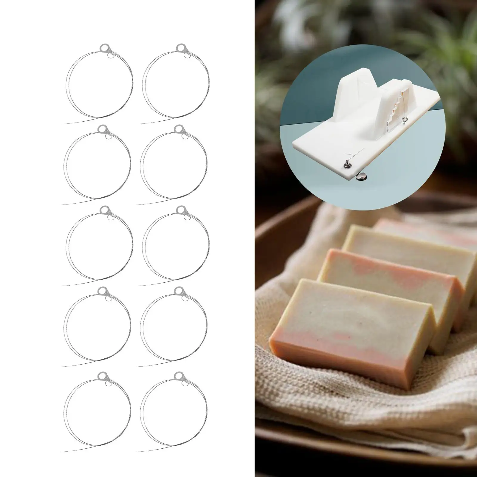 10X Sapone Fili Di Acciaio Durevole Facile Da Usare Artigianato Artistico Corde Di Sapone Fatte A Mano Fili Di Taglio Del Sapone Per Torta Formaggio S