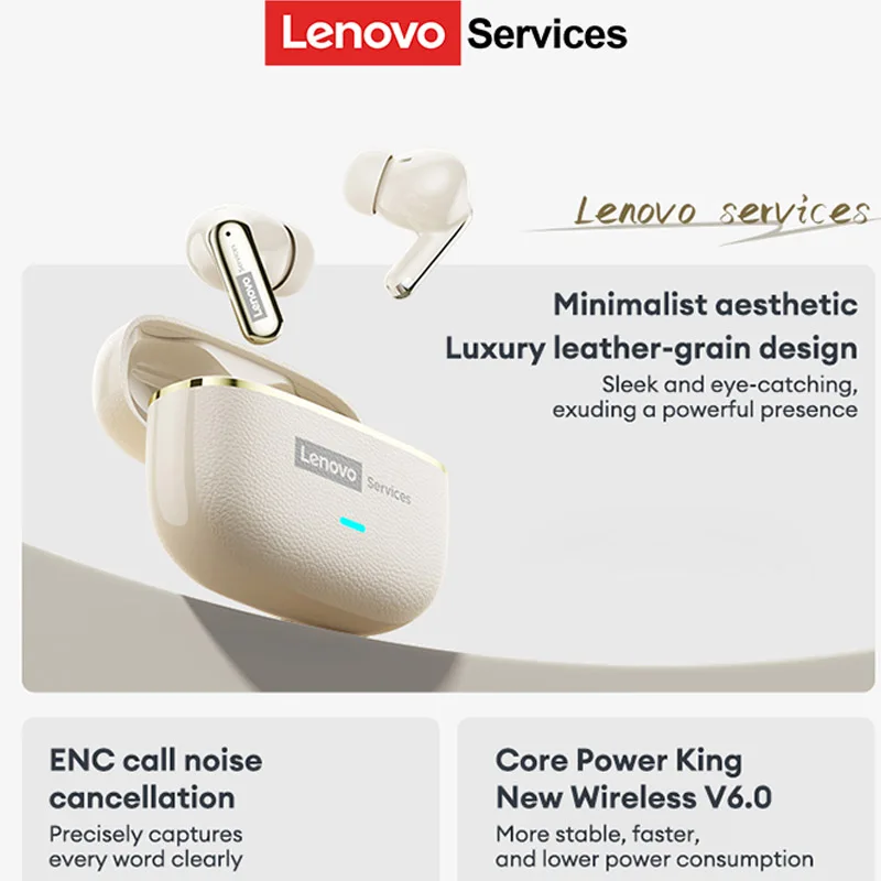 Lenovo Upgrade Le208 Ai Translation Wireless Earphones Tws Hi Fi Imax Level Sound Earphones Stereo Enc Noise Cancelling Earbuds, Alina Gadgets