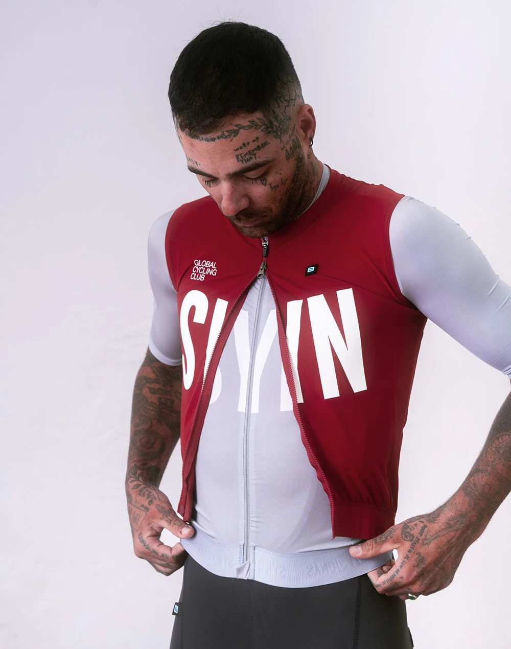Cycling Vest Men Sport Vest Men Cycling Vest SYN Lightweight Windproof Sleeveless Bicycle Gilet Slim Fit Breathable Quick Dry MTB Road Bike