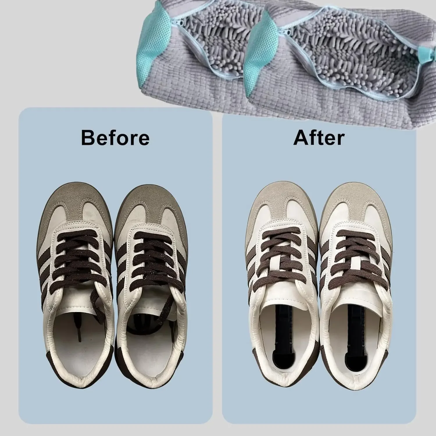 Lazy Shoe Washing Tool for Washing Machines Machine Washed Shoe Bag Anti Deformation High-efficiency Bag 2PCS