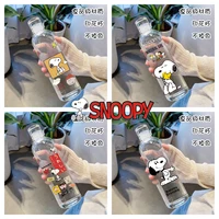 Anime SNOOPY  Water Bottle High Temperature Plastic Water Cup Time Scale Outdoor Sports Student Men Weomen Couple Cup 500ML New 1