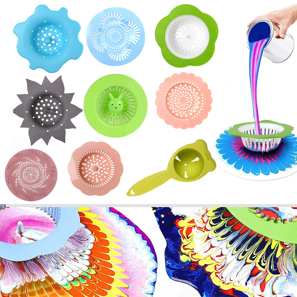 11pcs Pouring Strainers for Acrylic Paint Design