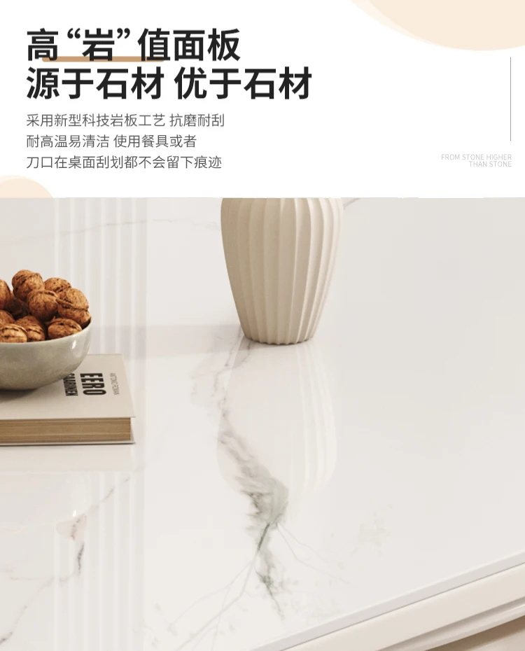 Description Picture 5 of itemAuxiliary Luxury Simple Dining Table Coffee Mobile Minimalist High Dining Table Modern Muebles Para El Hogar Living Room Decor
