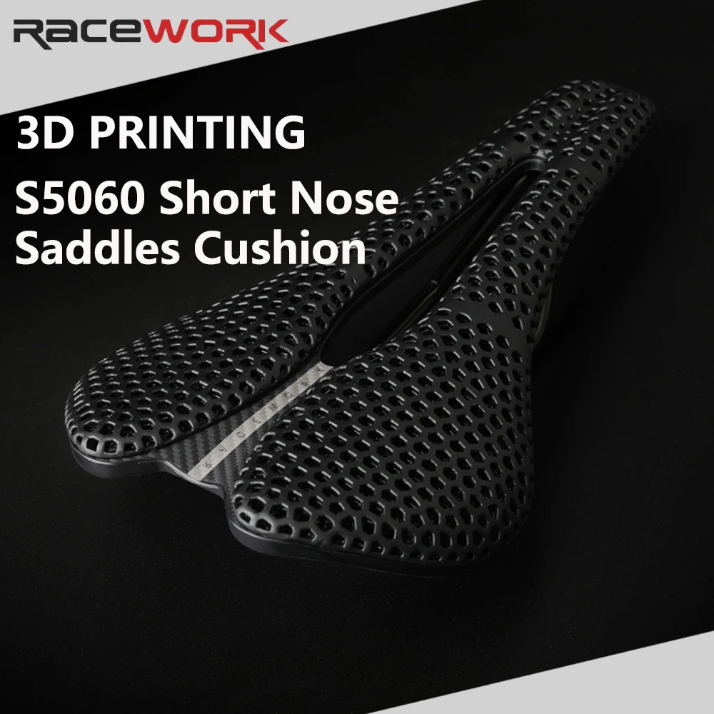 Description Picture 2 of itemRACEWORK 3D Printing Bicycle Saddle Hollow Seat Comfortable Breathable Honeycomb Cushion For Mountain Road Bike Seat Cushion
