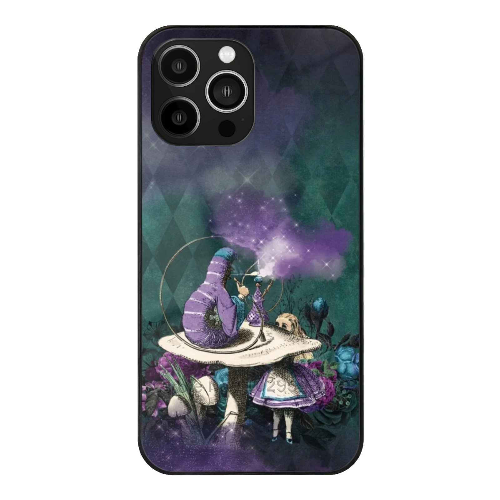 

Alice In Smoking Phone Case Tempered Glass Case For Iphone 11 12 13 14 15 Pro Max Mini 7 8 X Xr Xs Plus Phone Cover Alice In