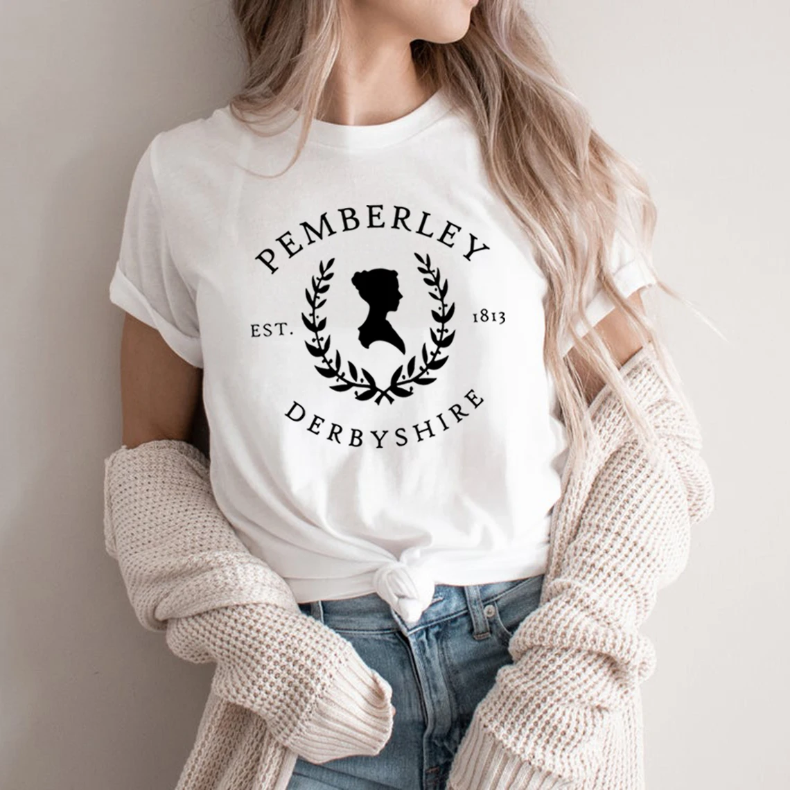 

Pemberley T-Shirt Pride and Prejudice Shirt Women Short Sleeve Graphic T Shirts Jane Austen Tshirt Bookish Tee Book Lover Gift