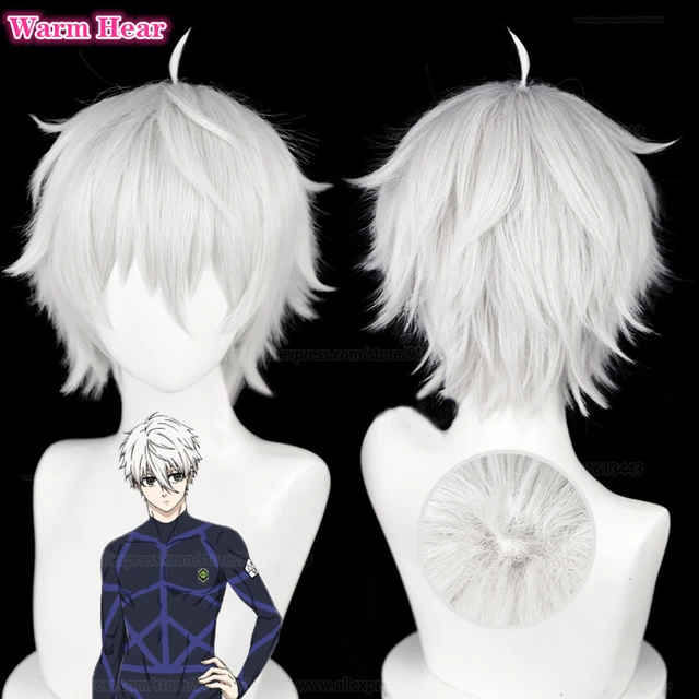 Short white fluffy hair Anime characters cosplay Wig hightemperature Party   eBay