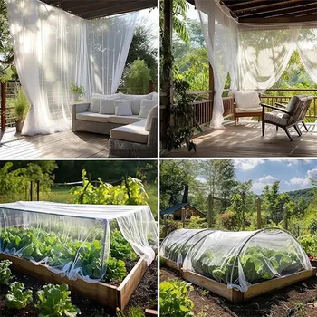 Filet de jardin extérieur multifonctionnel - barrière anti-moustiques et oiseaux, protection des plantes, écran de fenêtre anti-moustiques de cour. 1
