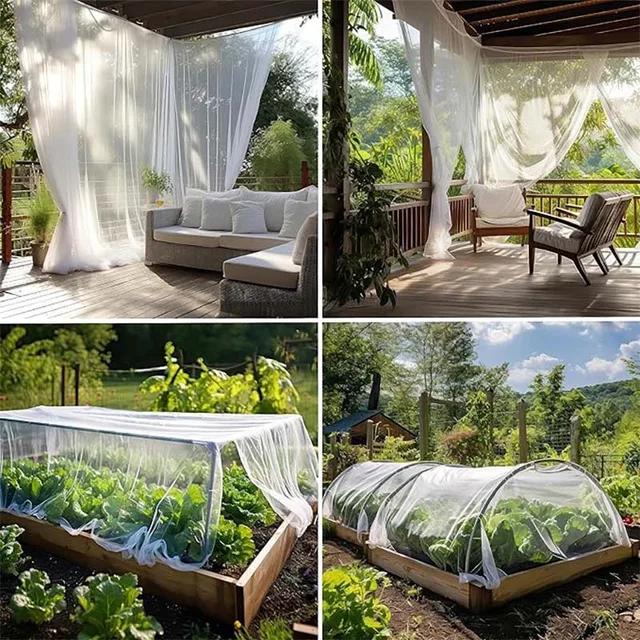 Filet de jardin extérieur multifonctionnel - barrière anti-moustiques et oiseaux, protection des plantes, écran de fenêtre anti-moustiques de cour. 1