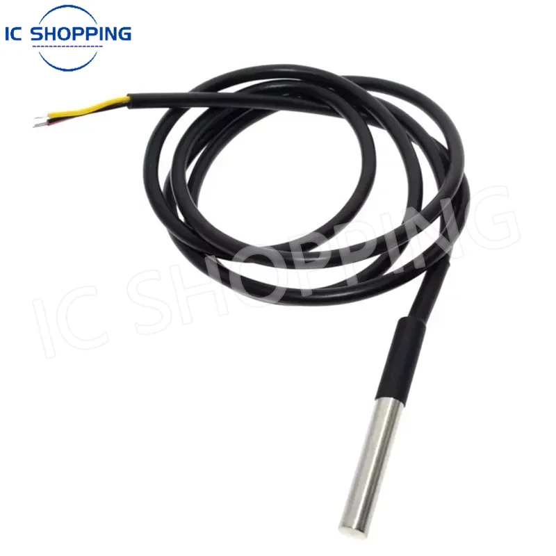DS18B20 Stainless Steel Package 1Meter 2meters 3meters 5meters Waterproof 18b20 Cable Probe Temperature Sensor temperature sensor