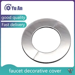 Faucet Stainless Steel Decorative Cover Split Stainless Steel Mixing Valve Round Ugly Smoke Pipe Air Conditioning Hole Cover