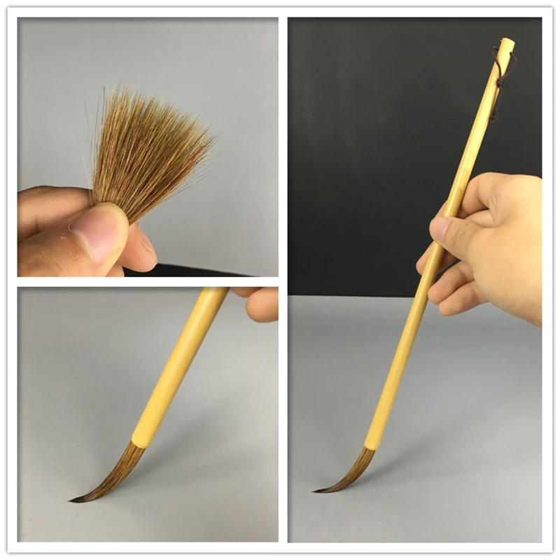 Calligraphy Brush 1 Pcs Chinese Calligraphy Brush Weasel Hair Watercolor Brush Hook Line Pen Meticulous Calligraphy Painting Tool Art Supplies