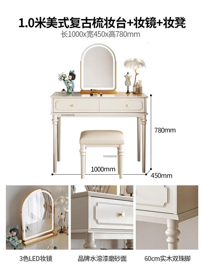 white -100cm set