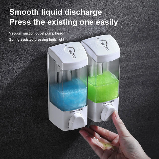 Dispenser di sapone per Shampoo a parete da 300ml Dispenser di sapone per  le mani bottiglia