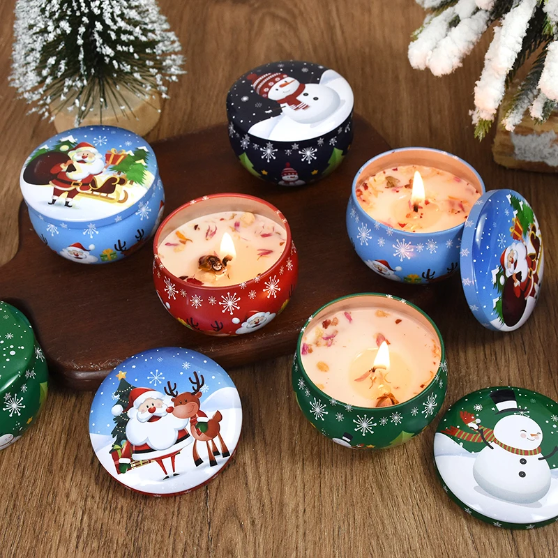 Festive Aromatherapy Candle Jar - Holiday Scented Home Decor & Gifts