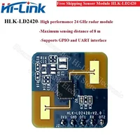 24Ghz HLK LD2420 Millimeter Wave RadarHuman Presence Sensing Module DC 3.3V Micro Motion Intelligent Sensor sensing distance 8 m 1