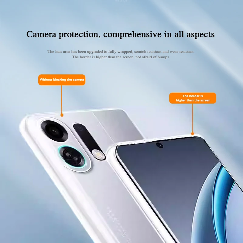 Clear Soft Silicone Phone Case with Lens Protective Cover and High-Quality Thin Transparent TPU Back