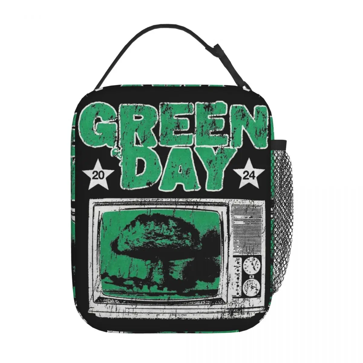 Green Day Rock Band Tour Insulated Lunch Bag For Travel Saviors Tour Storage Food Boxes Leakproof Cooler Thermal Lunch Box