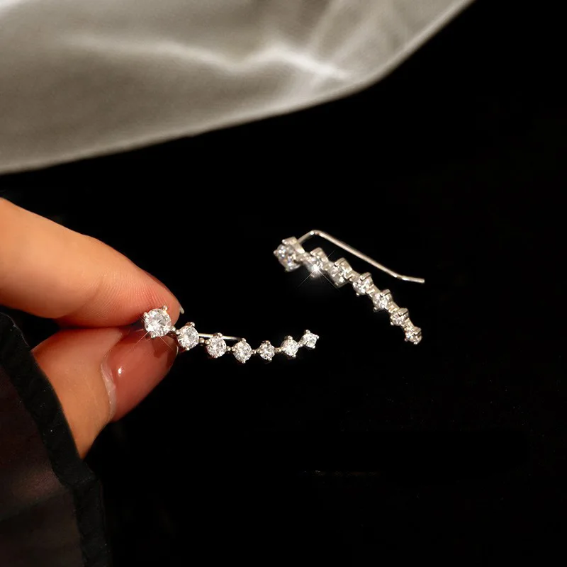Seven-pointed star ear chain and hook Ear clip