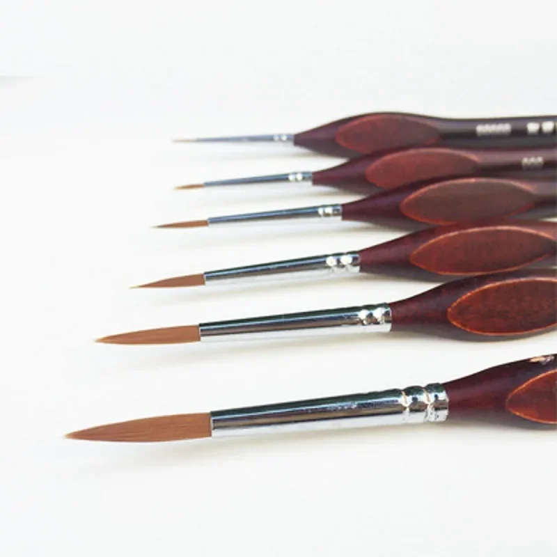 00000#~6# Pointed Painting Brush Outline Pen Combo for Model Building Military Model DIY 6pieces /lot,model tools