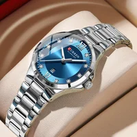 CURREN Luxury Brand Wristwatches for Women Stainless Steel Band with Elegance Dial Luminous Hands Waterproof watch