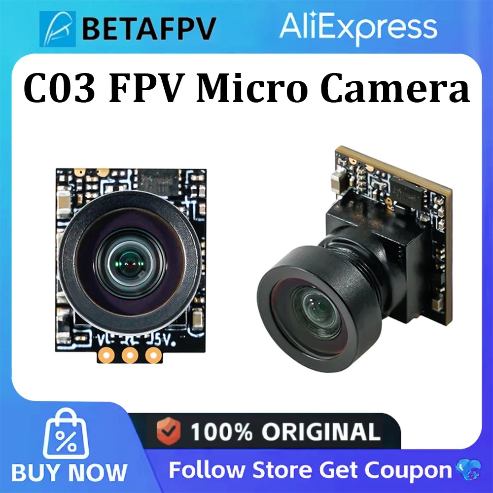 BETAFPV C03 FPV Micro Camera FOV 160° 4:3 1200TVL for Air65ⅡAir75ⅡMeteor75 Meteor65 Brushless Whoop Quadcopter