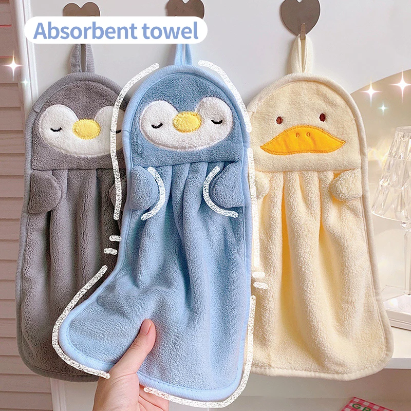 

Полотенце для рук из кораллового флиса, милое мультяшное полотенце Bsorbent, быстросохнущая салфетка для протирания рук, мягкая супер впитывающая салфетка
