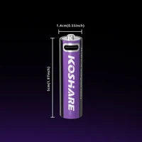 KOSHARE 1.5V Rechargeable Li-ion Batteries AA 4255 mWh AAA 1000 mWh USB Type-C Lithium Battery for Outdoor Gear Electronic Toys 6