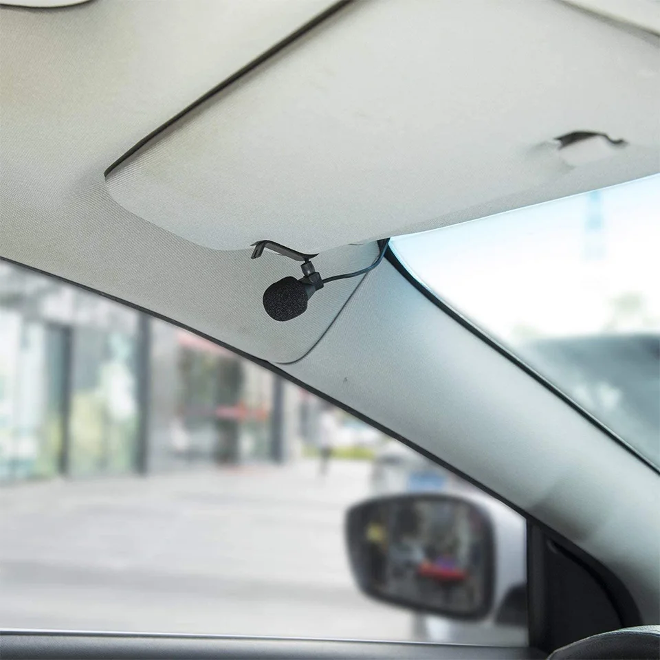 3.5mm Clip Jack Plug Mini Mic Adhesive In Car Microphone For Bluetooth Communication External GPS Navigator In Car Microphone