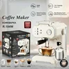 Semi-automatic High-pressure Steam Foaming Milk Household Coffee Machine Electric Stainless Steel 1.5L Black 220V English 5kg 3