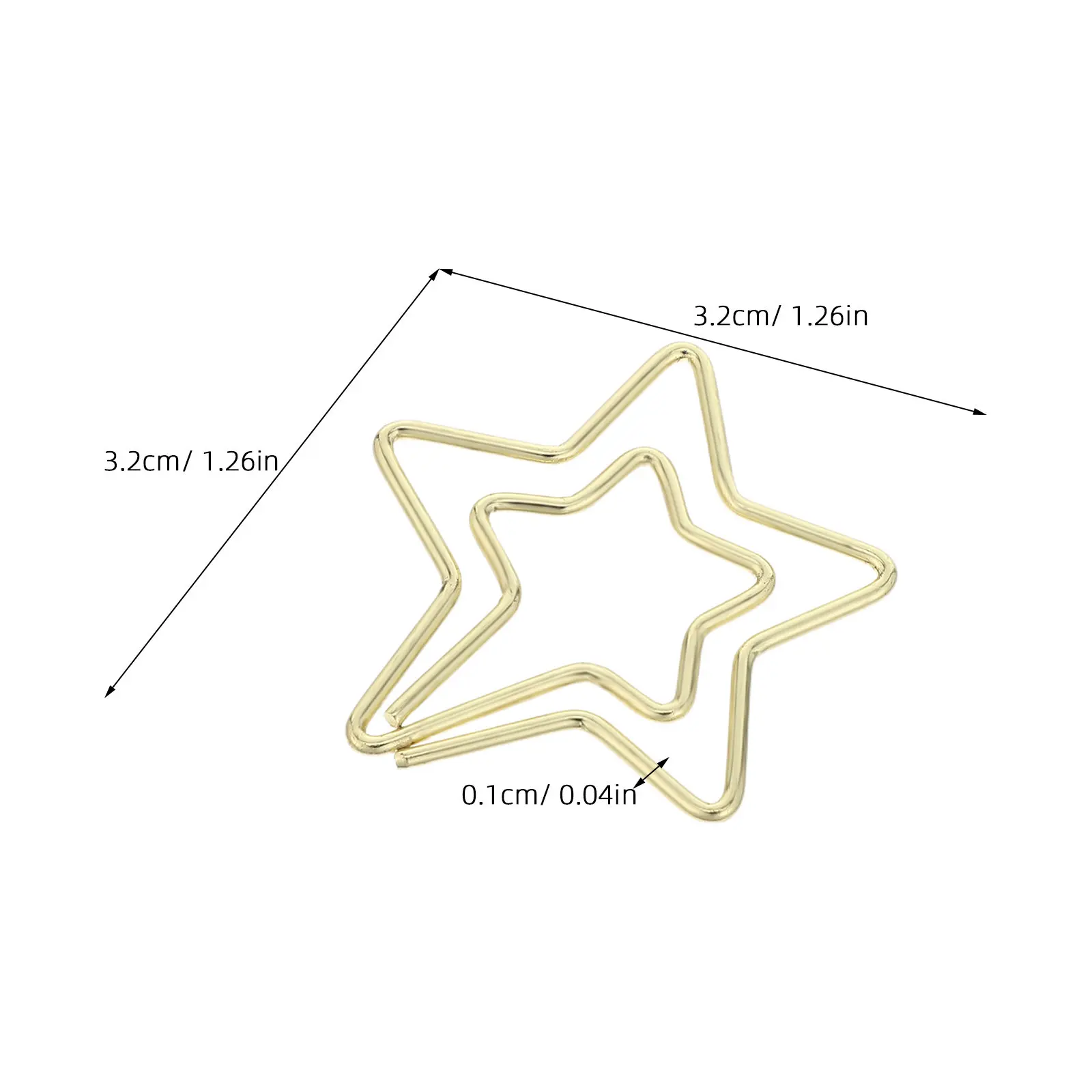 80Pcs 별 모양 종이 클립 금속 플래너 클립 사무실 학교 종이 클립 장식 참신한 책갈피 별 종이 클립