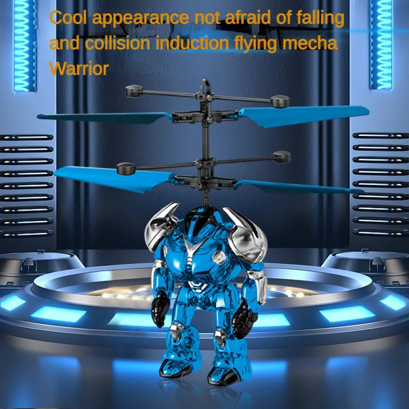 Intelligent Sensing Aircraft Mech Warrior Flying Robot Luminescent Suspension Gesture Sensing Flying Ball flying ball toy