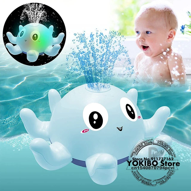 Juguetes de baño para bebé, ducha de agua pulverizada, Bola de baño  eléctrica de ballena con luz musical, juguetes de luz LED, juguete de bañera  de ool - AliExpress