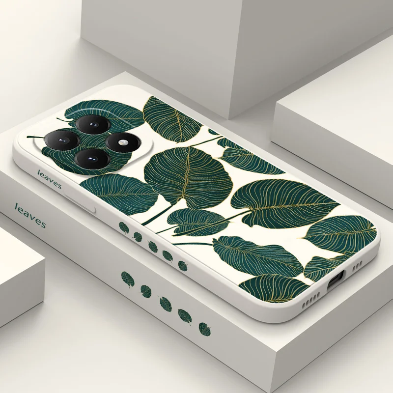 Green Leaf Silicone Phone Case Cover